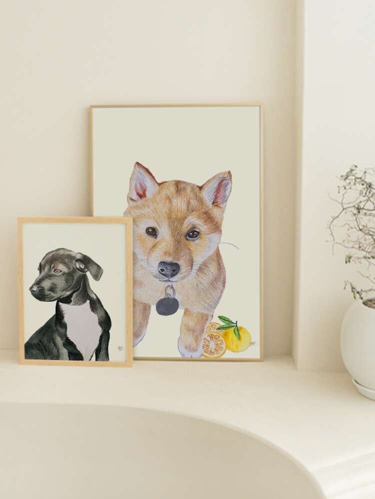 Hand Painted Pet Portrait Framed - Image 5